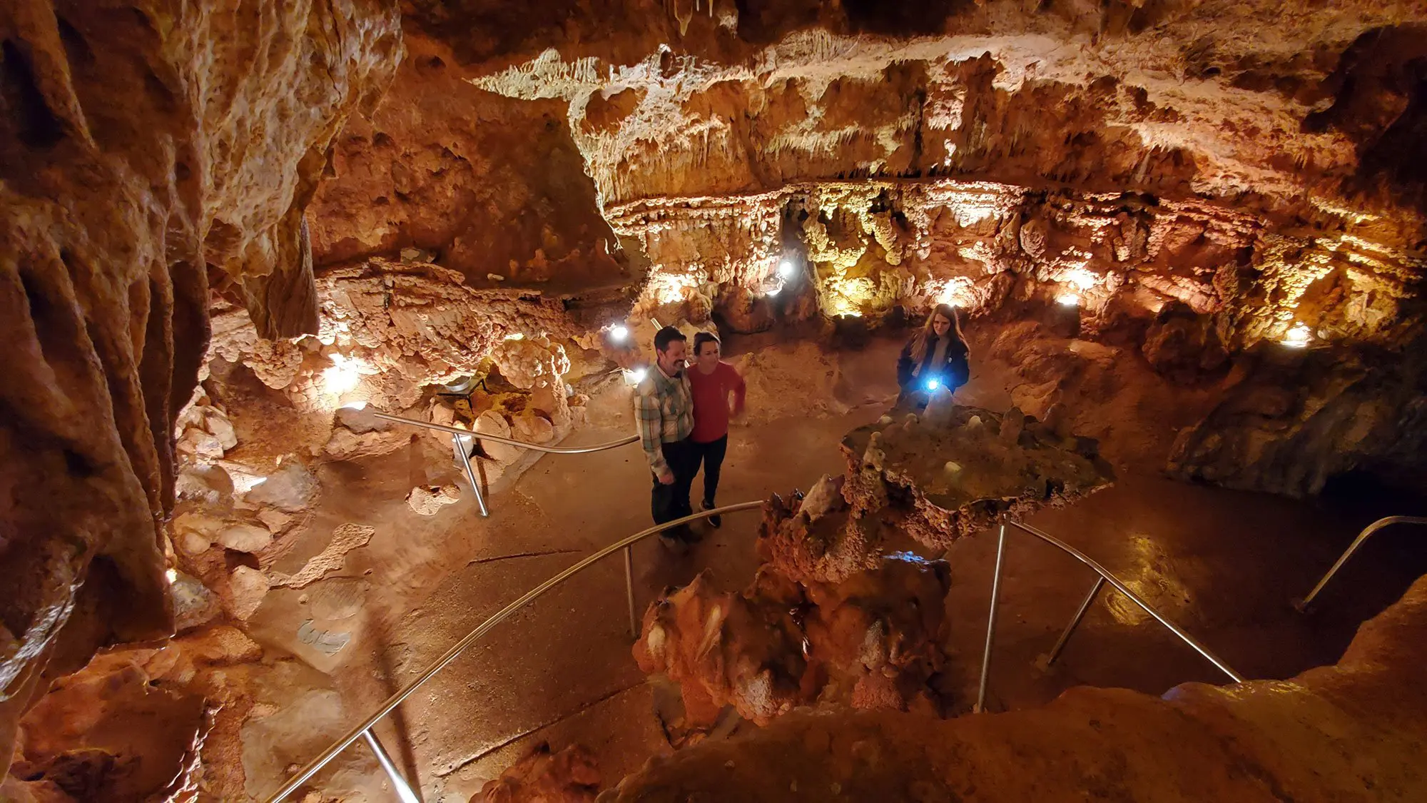 Aerial photo of the wine room at Meramec Caverns