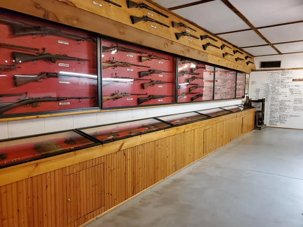 Historic gun collection on display at the Jesse James Wax Museum